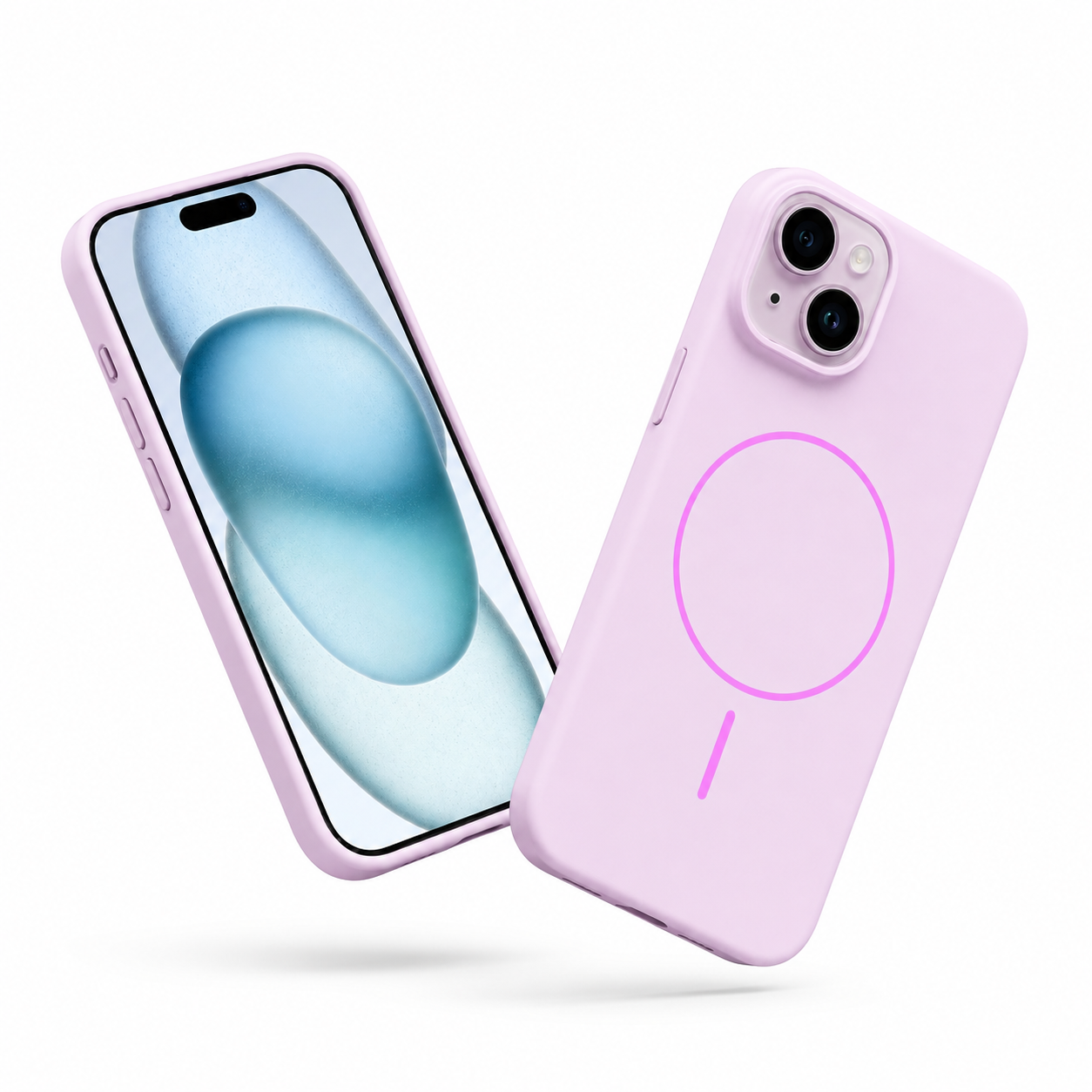 Vibrant silicone MagSafe cover for iPhone 14 with camera and drop protection