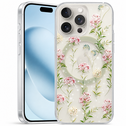 Green Flower MagSafe Floret case for Apple iPhone 16 Pro Max
