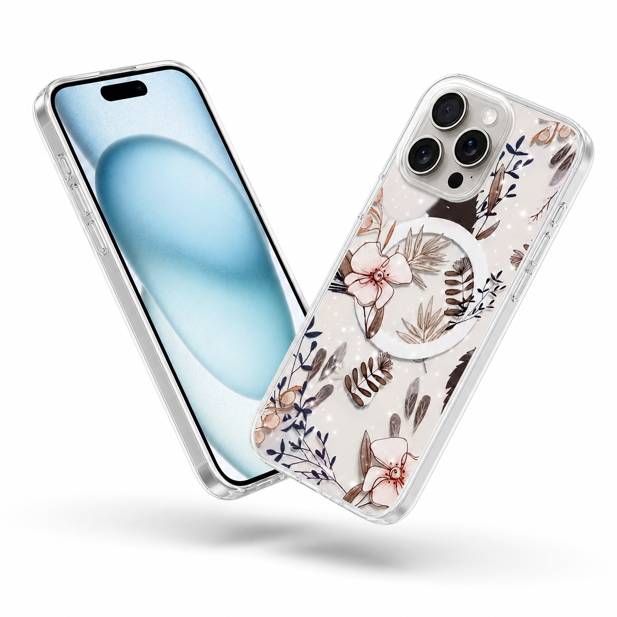 Stylish flower petal MagSafe case for Apple iPhone 16 Pro Max