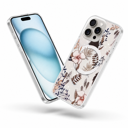 Stylish flower petal MagSafe case for Apple iPhone 16 Pro Max