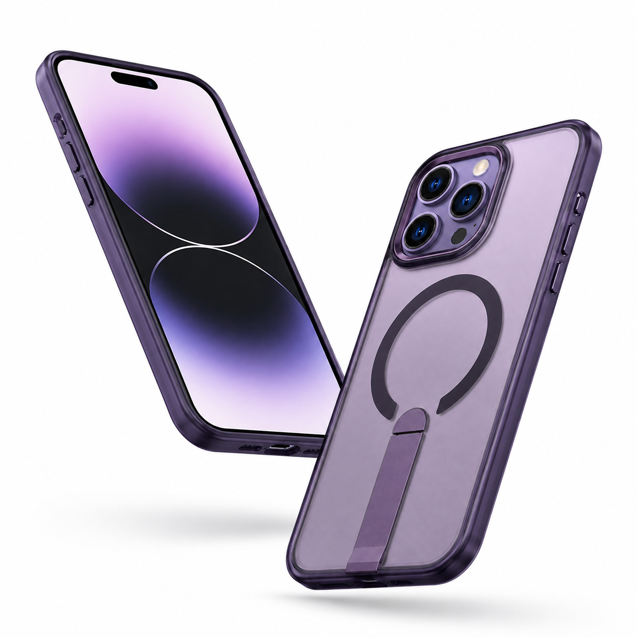 Purple protective iStand phone case for Apple iPhone 16 Pro Max
