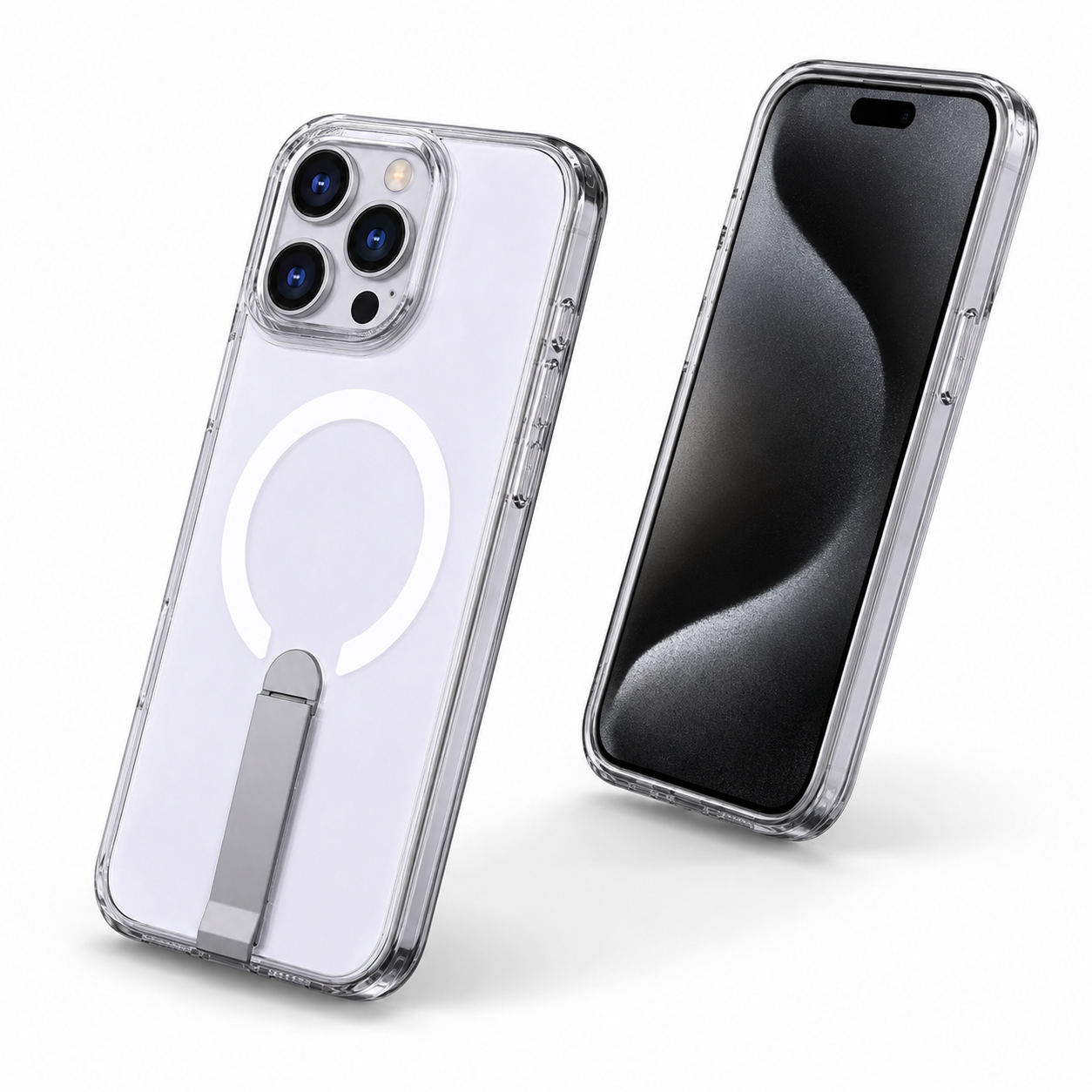 Clear MagSafe stand case for iPhone 16 Pro Max
