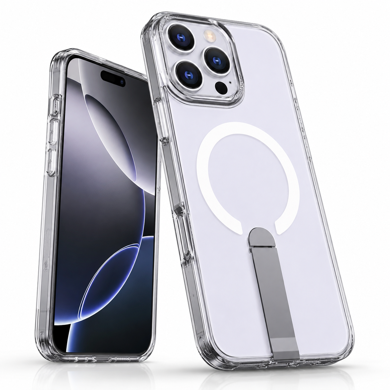 Clear protective iStand phone case for Apple iPhone 16 Pro Max
