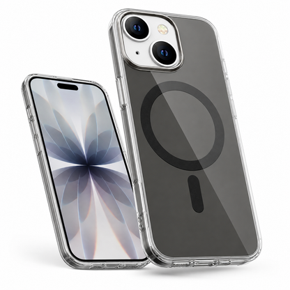Airloop MagSafe iPhone 14 case with frosted finish, drop protection and wireless charging compatibility
