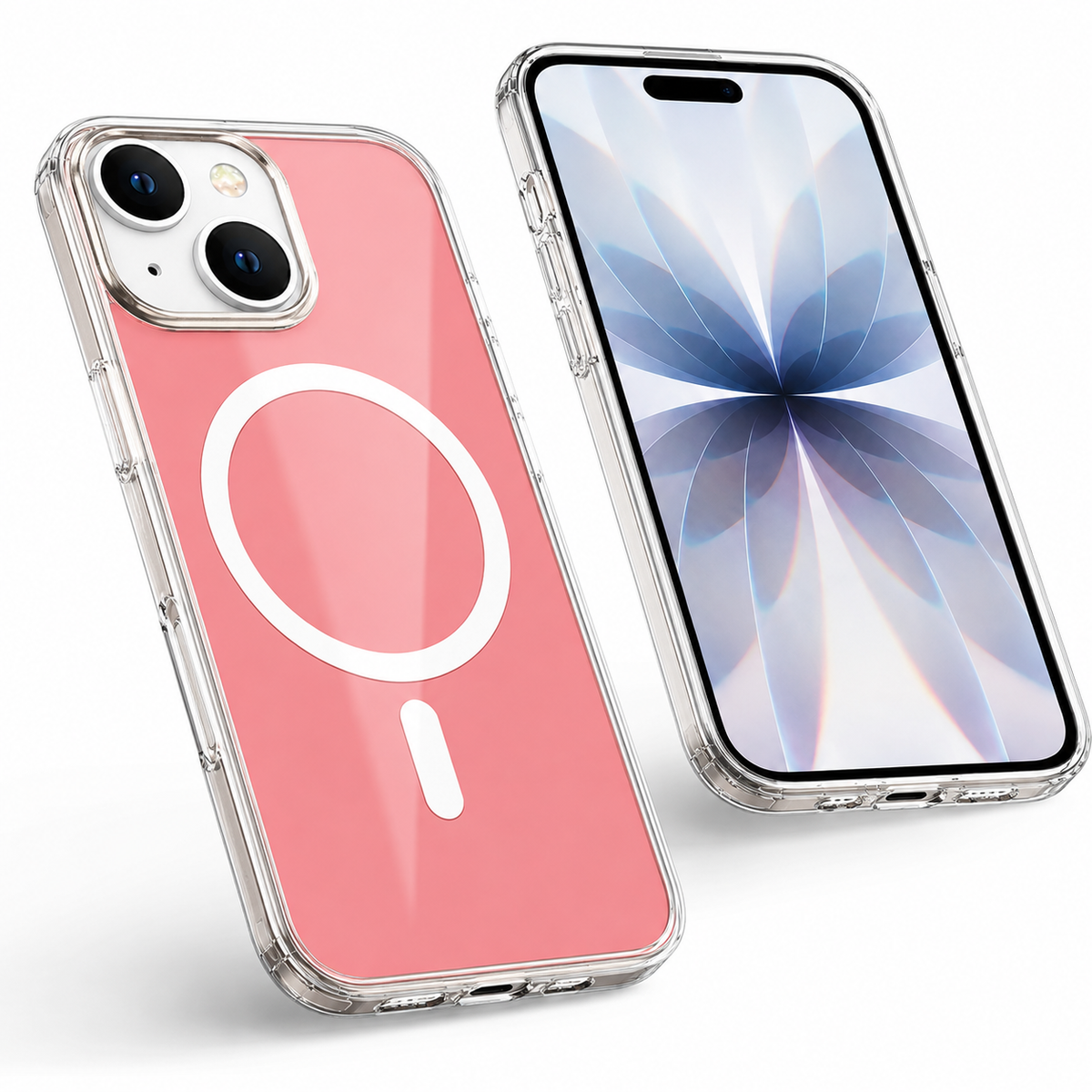 Frosted MagSafe phone case for iPhone 13 with lightweight slim fit and protective camera edges