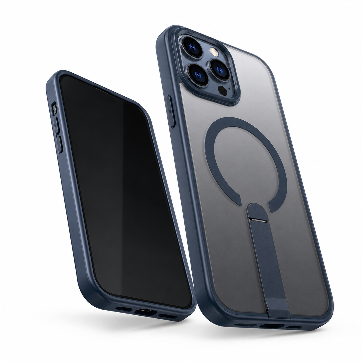 Blue protective iStand phone case for Apple iPhone 16 Pro Max