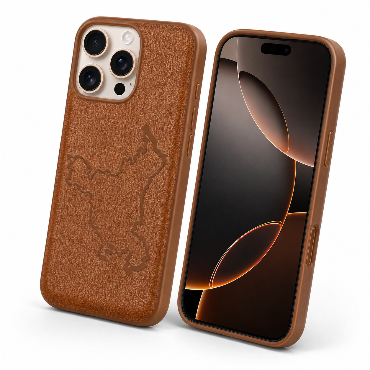 HRY Brown Protective Cover for Apple iPhone 16 Pro Max
