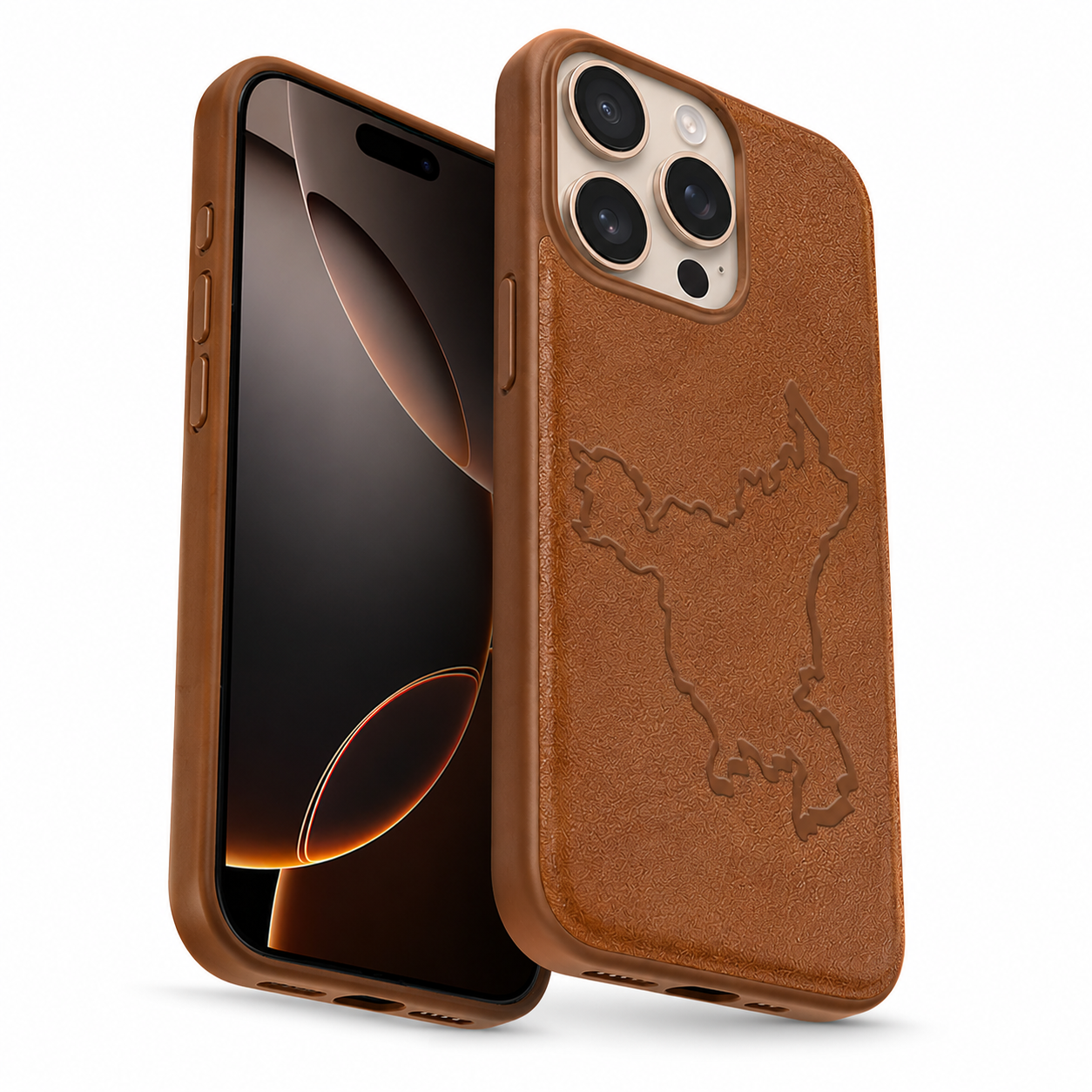 Stylish Brown HRY Crafted Case for iPhone 16 Pro Max