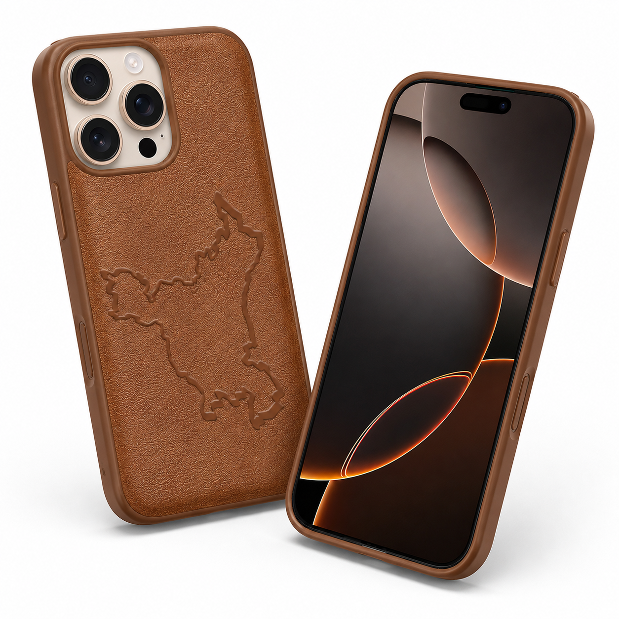 Premium Brown Crafted Phone Case for iPhone 16 Pro Max
