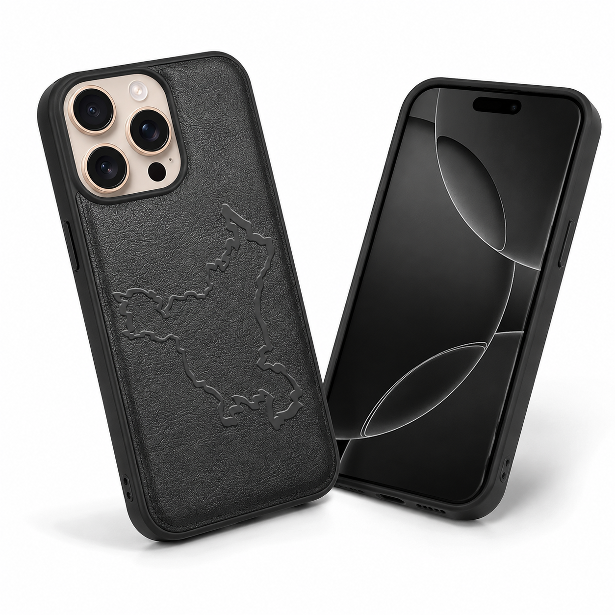 Stylish Black HRY Crafted Case for iPhone 16 Pro Max