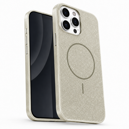 Grey glitter style MagSafe phone case for iPhone 16 Pro Max
