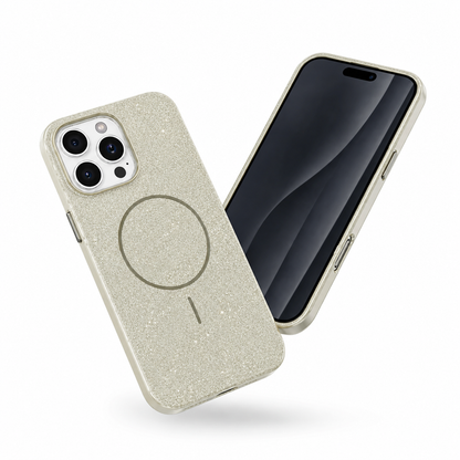 Grey glitter style MagSafe phone case for iPhone 16 Pro Max
