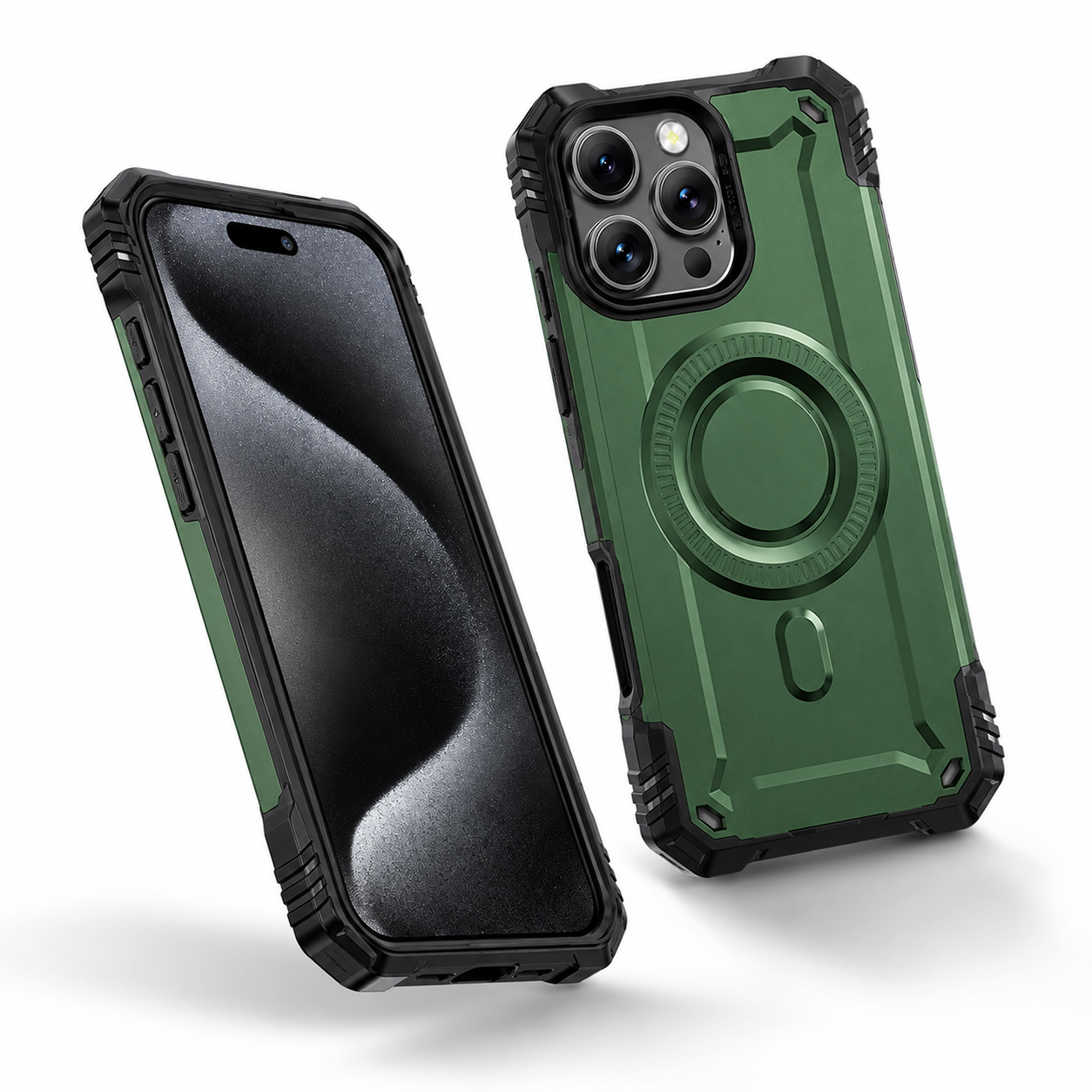 Green protective Magsafe case for Apple iPhone 16 Pro Max