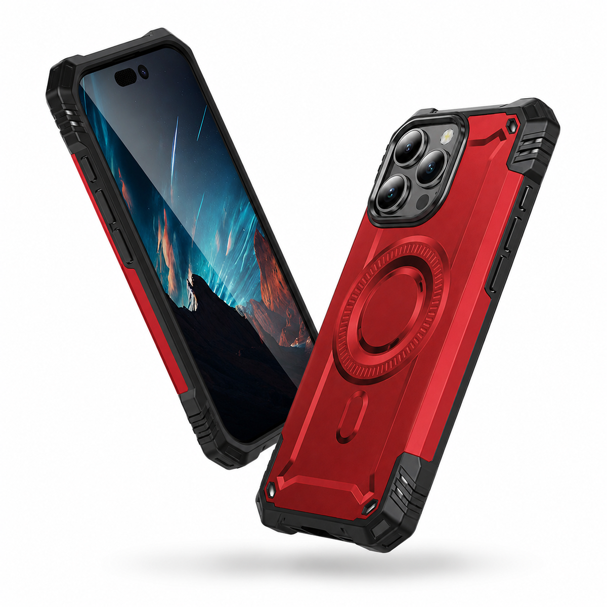 Fuse Edge MagSafe Case for Apple iPhone 14 Pro Max - Red - side profile product view