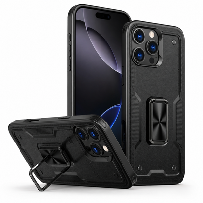 Black Adventure Ring Case for Apple iPhone 16 Pro Max back view
