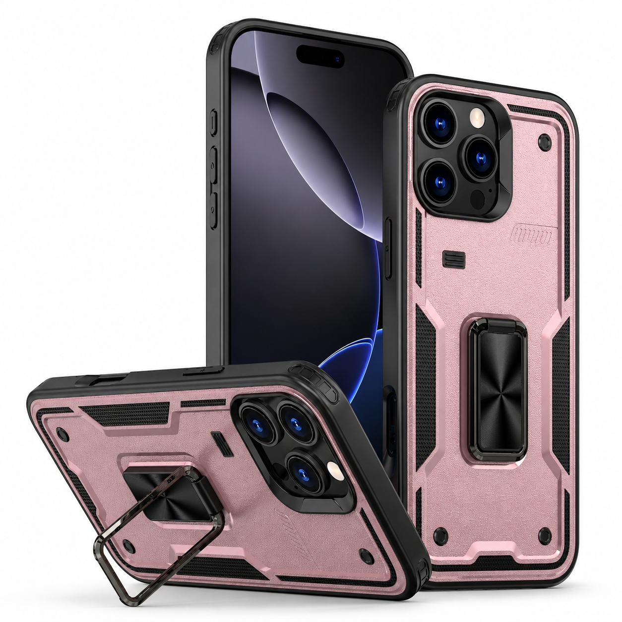Rose Gold Adventure Ring Case for Apple iPhone 16 Pro Max back view

