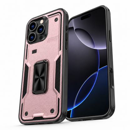 Rose Gold ring stand phone case for Apple iPhone 16 Pro Max
