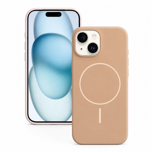 Vibrant MagSafe Silicone Case for Apple iPhone 15 - Desert Gold