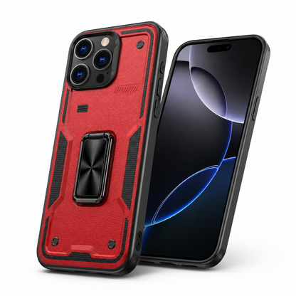 Red ring stand phone case for Apple iPhone 16 Pro Max
