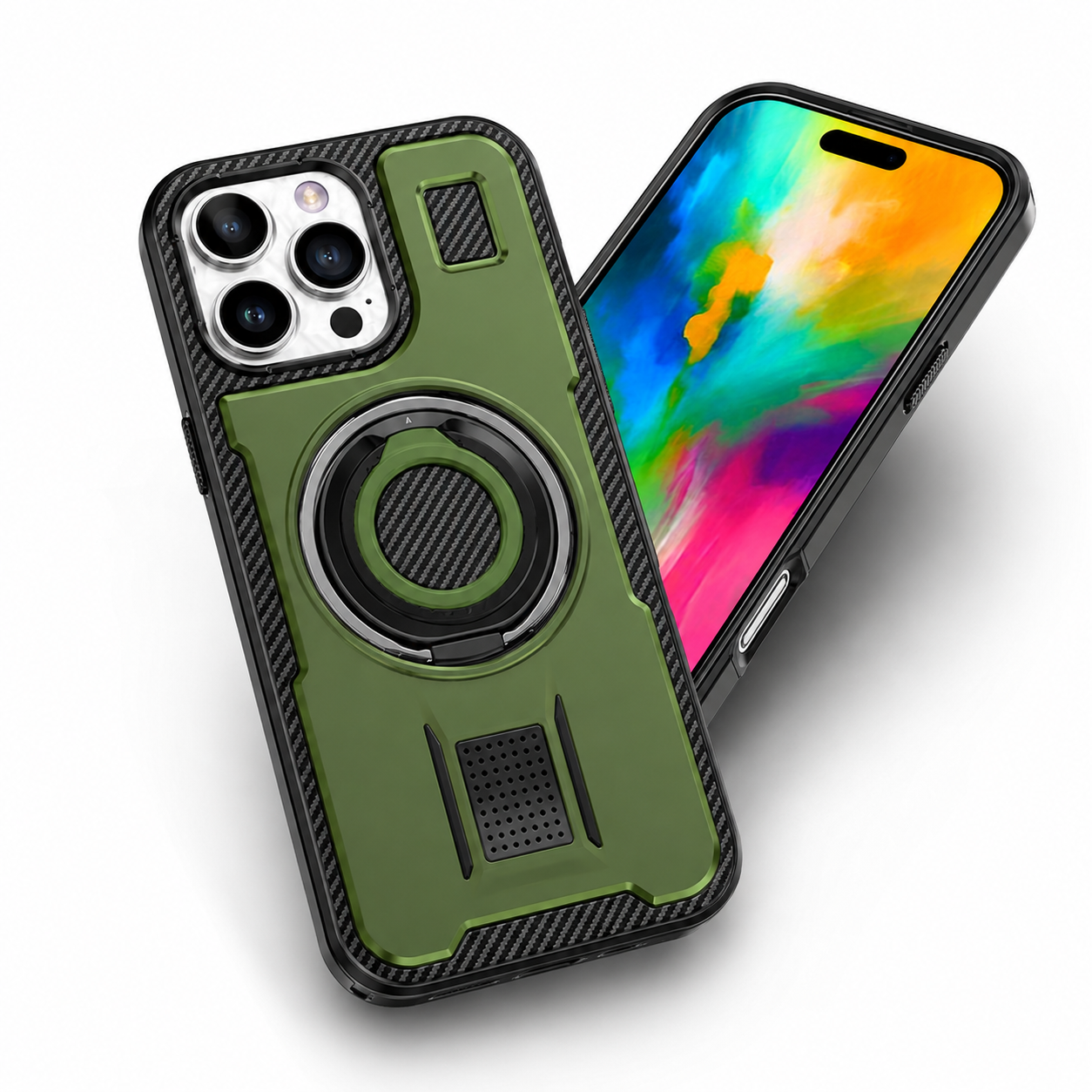 Ring Grip and Stand for Apple iPhone 16 Pro Max - Green