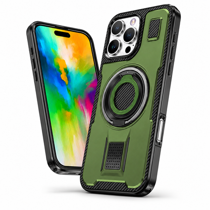 Apple iPhone 16 Pro Max Green ring grip and stand case
