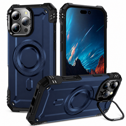 Blue Fuse Edge Magsafe Case for Apple iPhone 16 Pro Max back view
