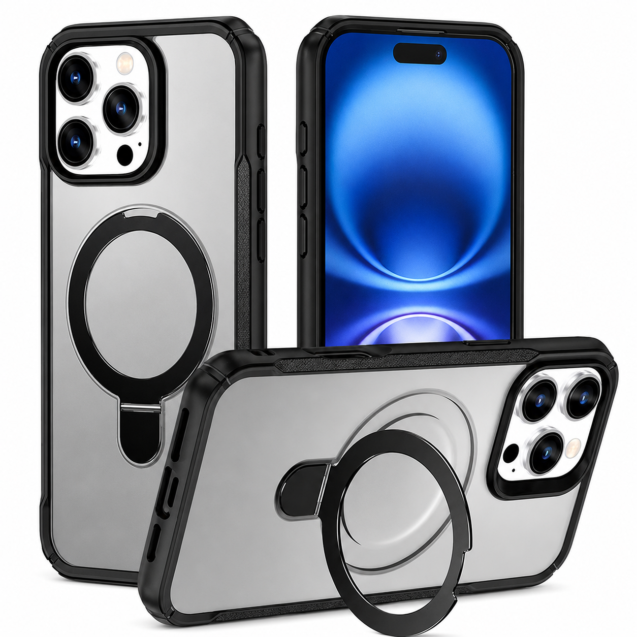 Clear Magsafe Vivid Design Case for Apple iPhone 16 Pro Max back view
