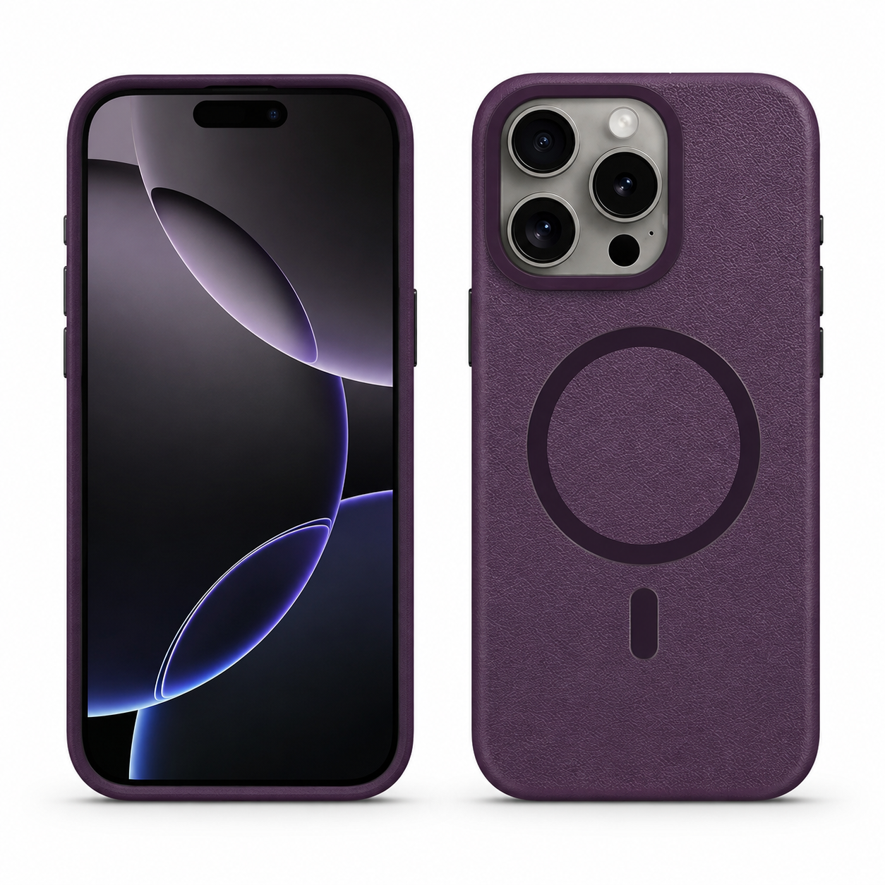 Purple Elite Magsafe Case for Apple iPhone 16 Pro Max back view
