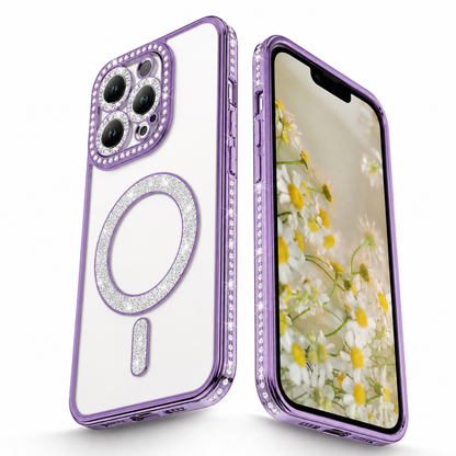 Glitter Electroplated MagSafe Case for Apple iPhone 16 Pro Max - Purple