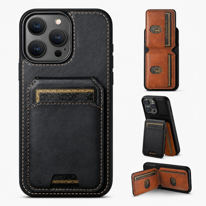 Black Stealth Wallet Case for Apple iPhone 16 Pro Max
