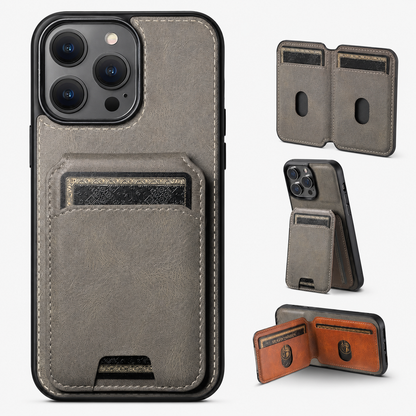 Grey Stealth Wallet Case for Apple iPhone 16 Pro Max
