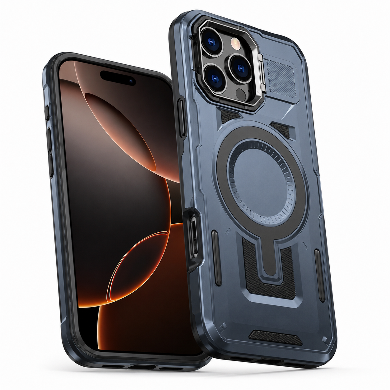 Navy Protective Shield Mate Cover for iPhone 16 Pro Max
