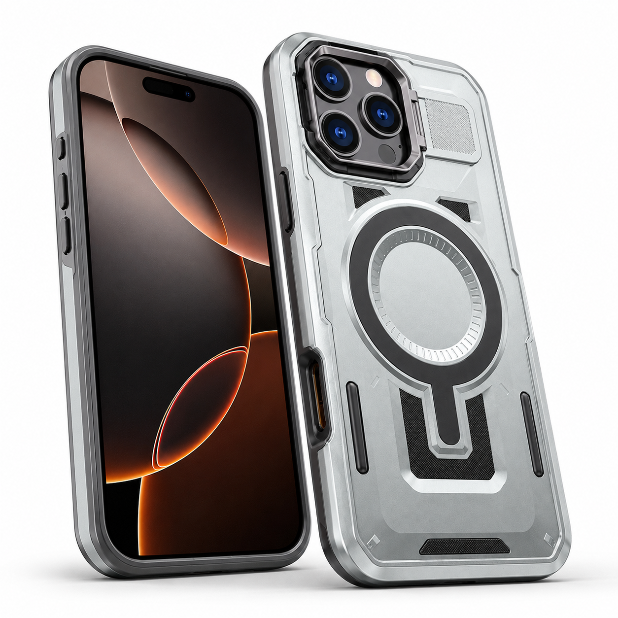 White Protective Shield Mate Cover for iPhone 16 Pro Max
