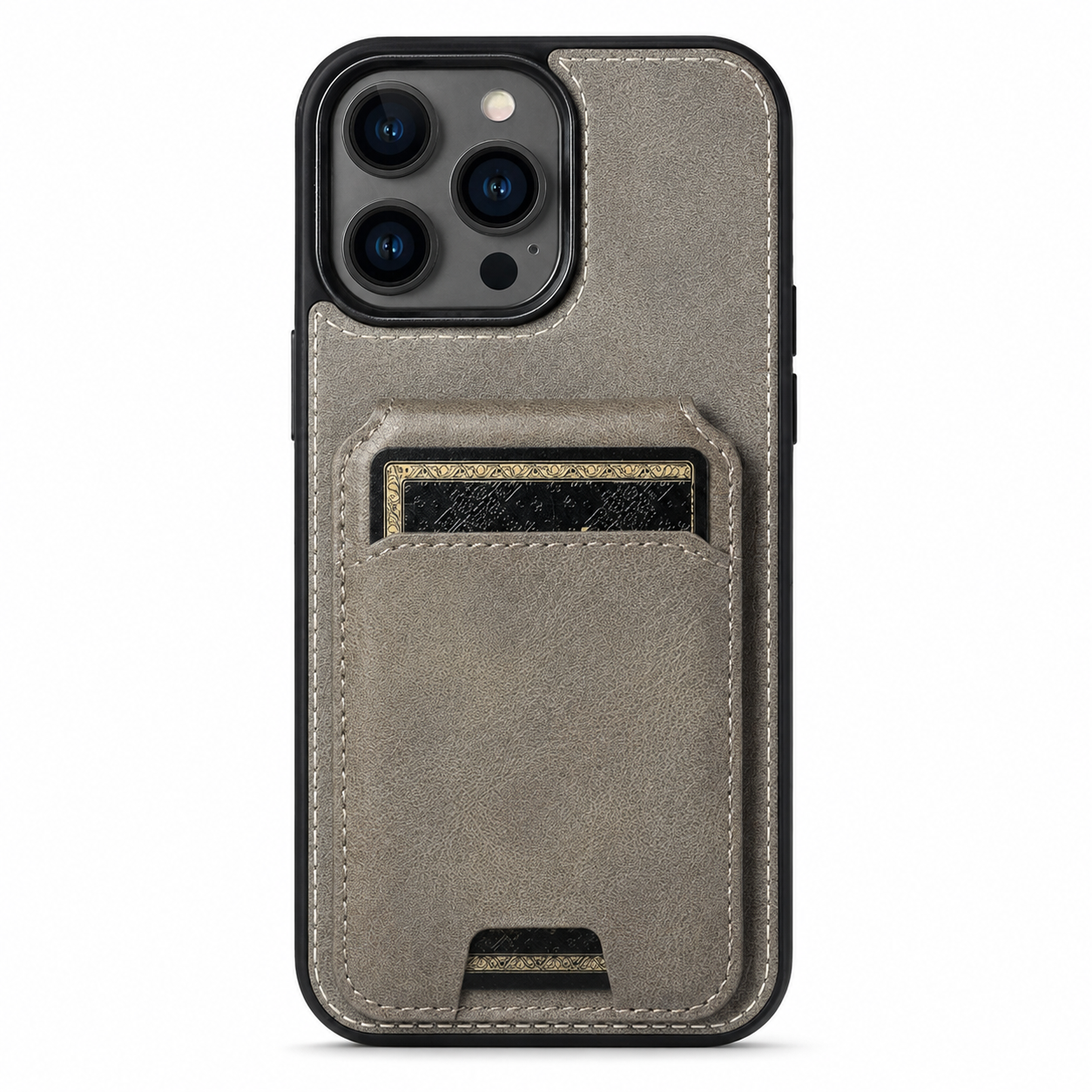 Apple iPhone 16 Pro Max Grey Wallet Protective Case
