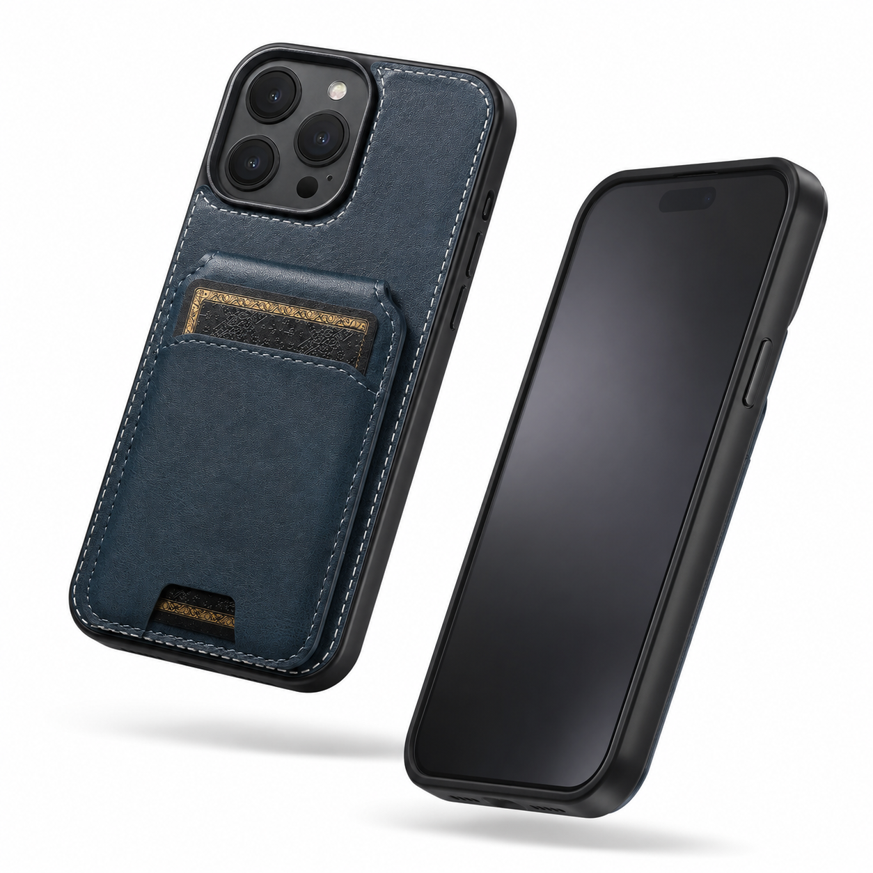 Protective Stealth Wallet Cover for iPhone 16 Pro Max Navy