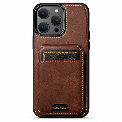 Apple iPhone 16 Pro Max Brown Wallet Protective Case

