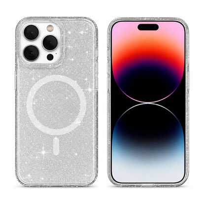 Clear Sparkly MagSafe Case for Apple iPhone 16 Pro Max - Clear Sparkly