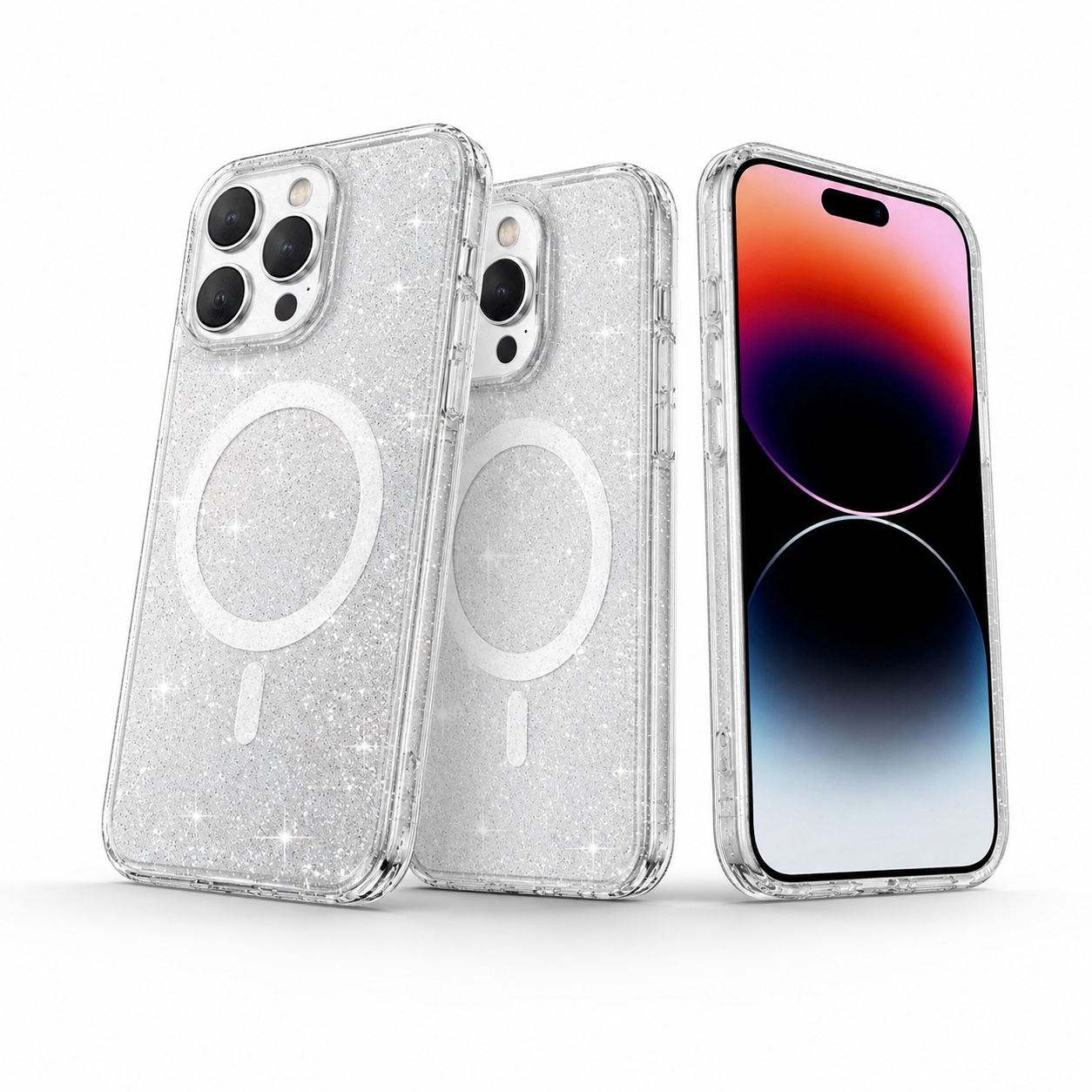 Clear Sparkly MagSafe Case for Apple iPhone 16 Pro Max - Clear Sparkly