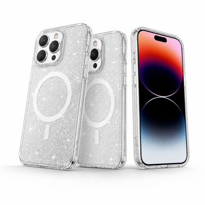 Clear Sparkly MagSafe Case for Apple iPhone 16 Pro Max - Clear Sparkly