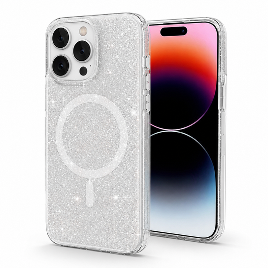 Clear Sparkly MagSafe Case for Apple iPhone 16 Pro Max - Clear Sparkly