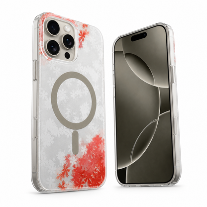 Frosted MagSafe Flower Case for Apple iPhone 16 Pro Max - Light Pink