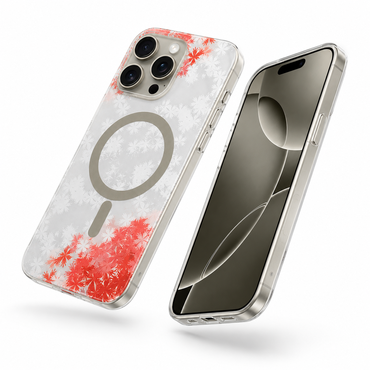 Frosted MagSafe Flower Case for Apple iPhone 16 Pro Max - Light Pink
