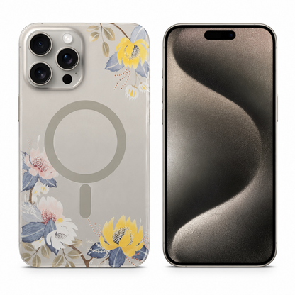 Frosted MagSafe Flower Case for Apple iPhone 16 Pro Max - Yellow