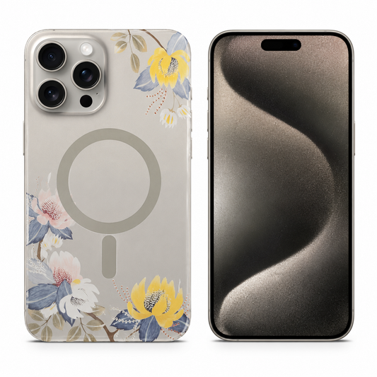 Frosted MagSafe Flower Case for Apple iPhone 15 Pro Max - Yellow - main product view