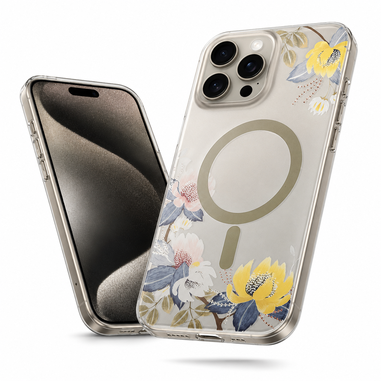 Frosted MagSafe Flower Case for Apple iPhone 16 Pro Max - Yellow