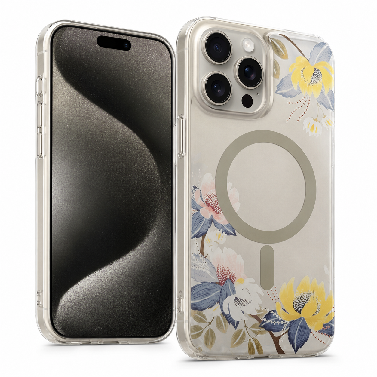 Frosted MagSafe Flower Case for Apple iPhone 16 Pro Max - Yellow