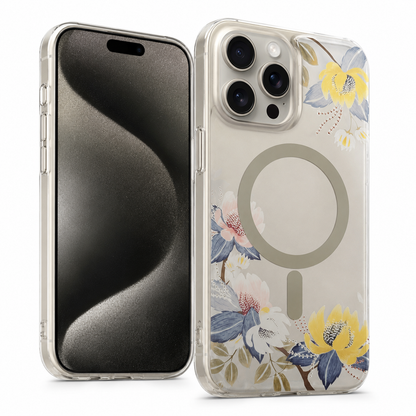Frosted MagSafe Flower Case for Apple iPhone 16 Pro Max - Yellow