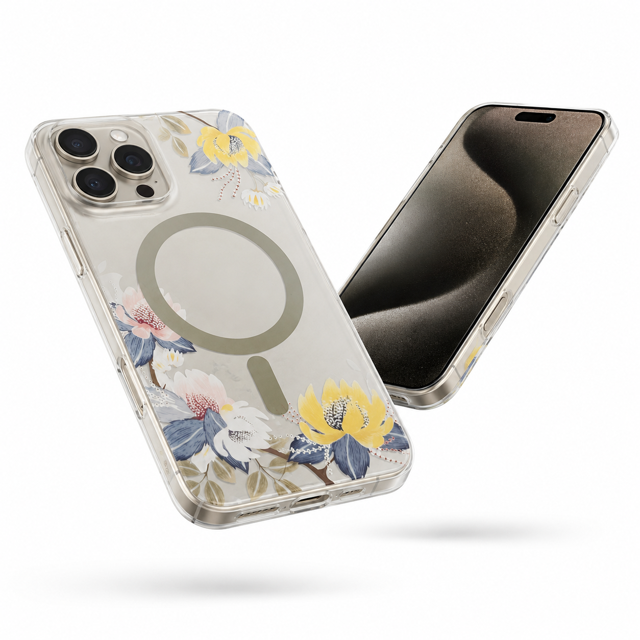 Frosted MagSafe Flower Case for Apple iPhone 16 Pro Max - Yellow