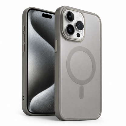 Matte Rubberized MagSafe Case for Apple iPhone 16 Pro Max - Grey