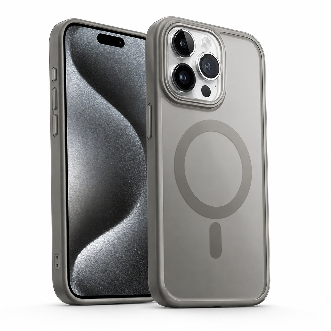 Matte Rubberized MagSafe Case for Apple iPhone 16 Pro Max - Grey